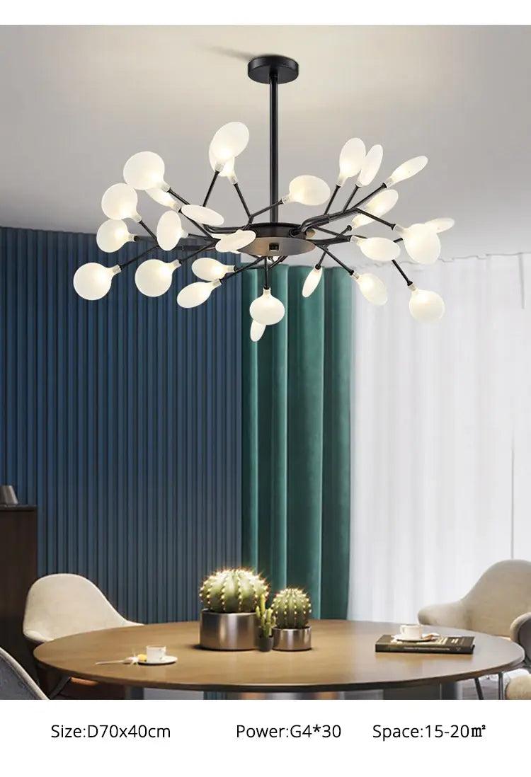 DecorBites™ Luxurious Golden LED Chandelier for Home