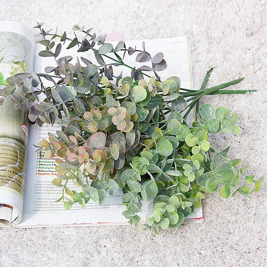Green Eucalyptus Faux Branch