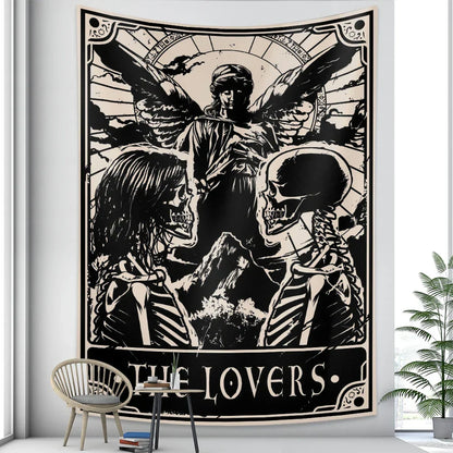 Decobites Tarot Card Psychedelic Tapestry Wall Hanging for Bohemian Home Decor