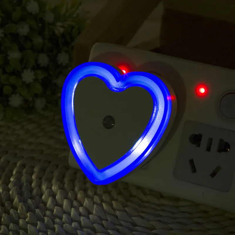 DecorBites™ Heart-Shaped LED Night Light with Wireless Sensor Control for Bedroom & Living Room