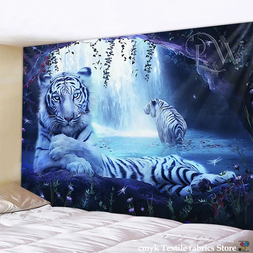 Decobites Tiger Pattern Luxury Wall Tapestry for Modern Home Decor