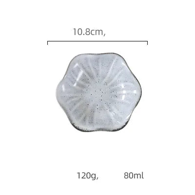 DecorBites™ Ceramic Japanese Style Small Dipping Plate Bowls - Set of 1