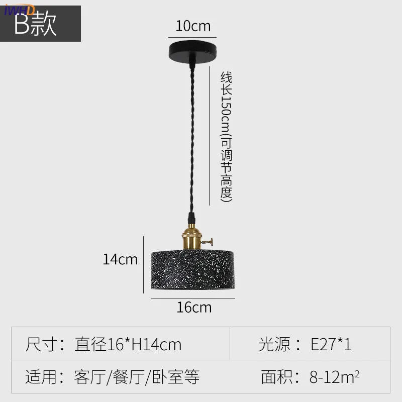 DecorBites™ Cement Pendant Lamp: Nordic Modern Loft Style Industrial Lighting