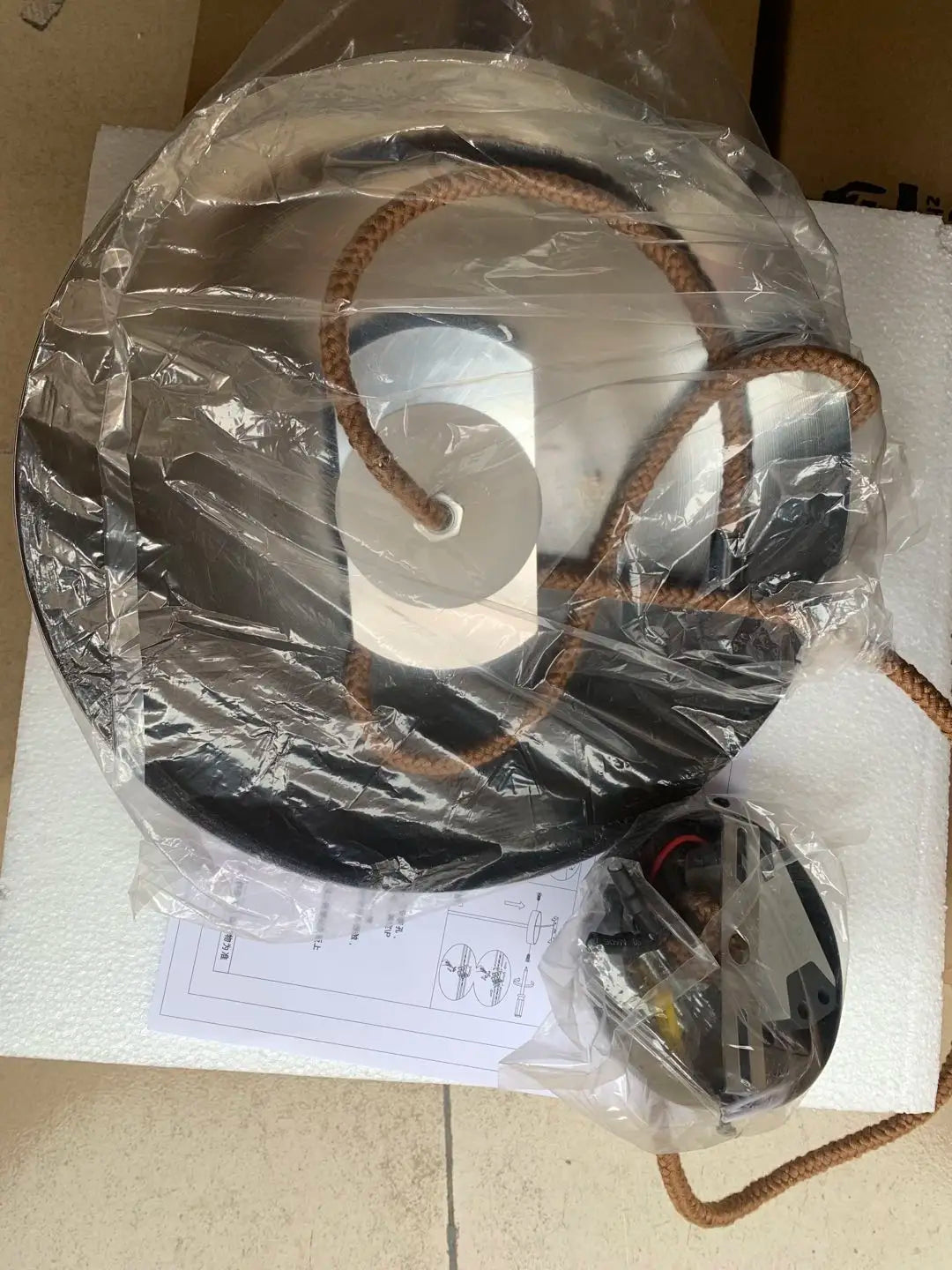 DecorBites™ Hemp Rope Knot Pendant Lights - Suspendu Glass Hanging Lamp