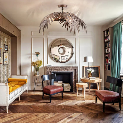 DecorBites™ Bronze Coconut Tree Pendant Lamp with Adjustable LED Lights for Home and Hospitality