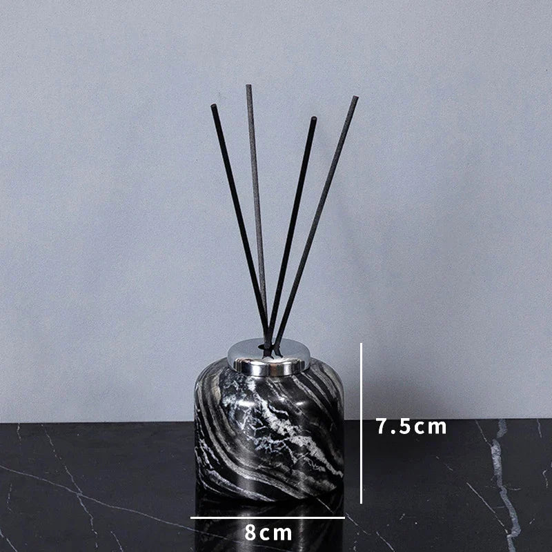 مجموعة حمام DecorBites™ المصنوعة من الرخام بحبيبات الخشب القديمة مع إكسسوارات فاخرة