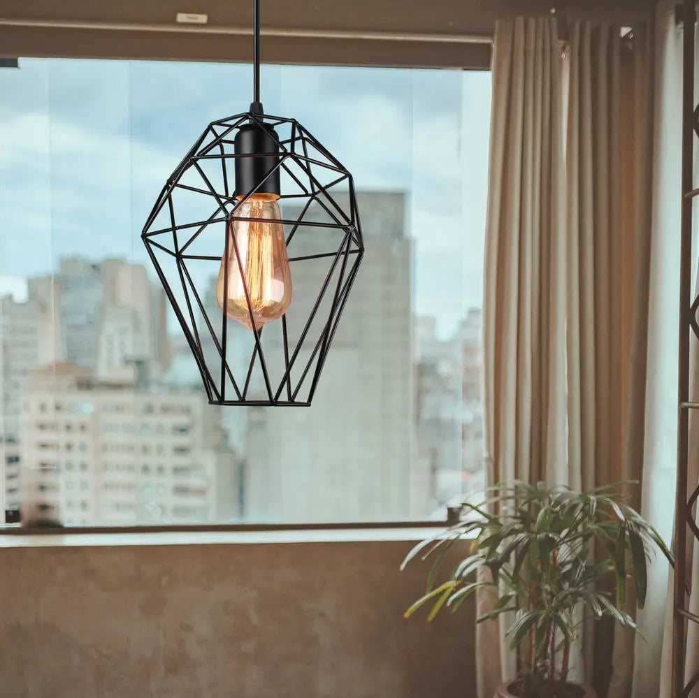 DecorBites™ Birdcage Diamond Ceiling Pendant Light Chandelier for Home Living Room Decor