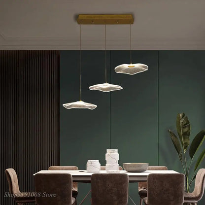 DecorBites™ Lotus Leaf Chandelier: Modern Luxury Acrylic LED Hanging Lamp for Villa, Hotel, Living Room