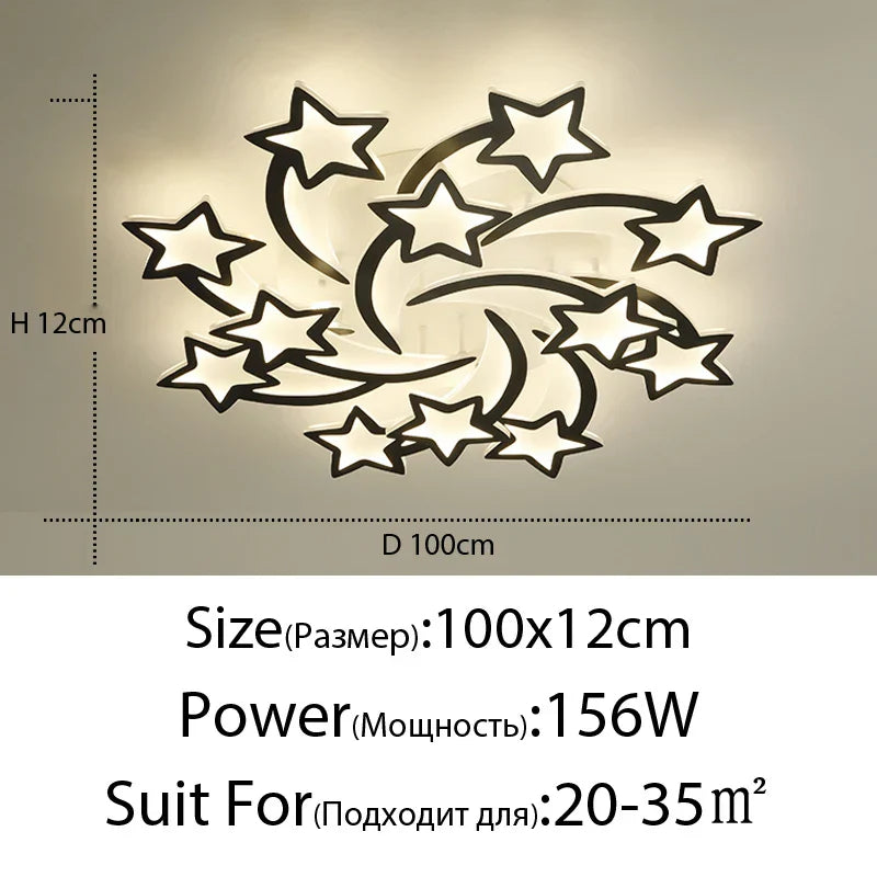 Decorbites™ Lámpara de Araña LED: Iluminación Interior Moderna Regulable para Dormitorio, Pasillo, Sala de Estar