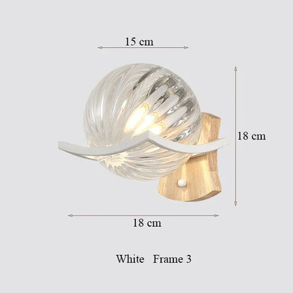 DecorBites™ Japanese Moon Wood Wall Lamp - Minimalist Design - LED Sconce Lights