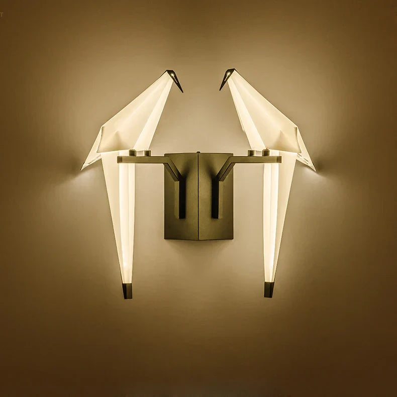 DecorBites™ Love Bird LED Wall Sconce Iron Acryl Wall Light for Bedroom Corridor