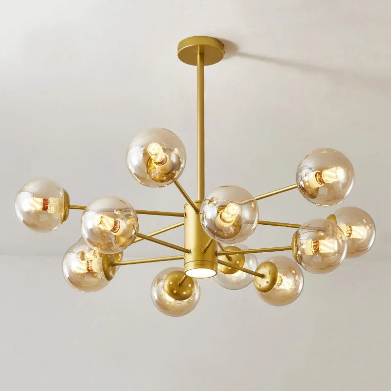 DecorBites™ Gold Branch LED Chandelier for Modern Living Room Decor