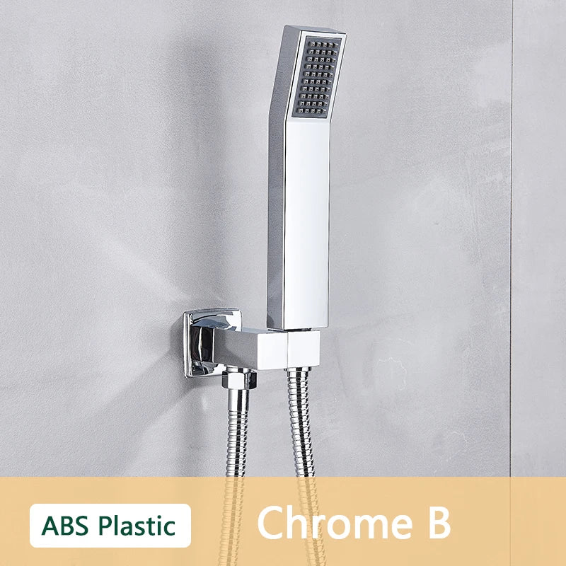 دش يدوي DecorBites™ مصنوع من بلاستيك ABS مع خرطوم وحامل | دش يدوي مثبت على الحائط