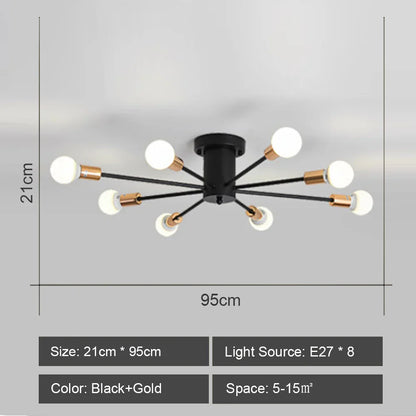 DecorBites™ LED Metal Chandeliers for Living Room - Stylish Ceiling Light for Home Decor