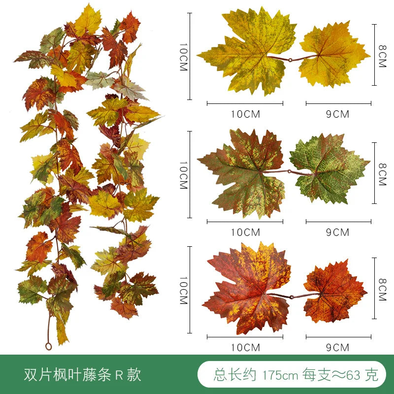 ديكورات منزلية من مجموعة ديكوربايتس™ هارفست: ديكورات معلقة على شكل قرع، مخروط صنوبر، ورقة قيقب، كرمة