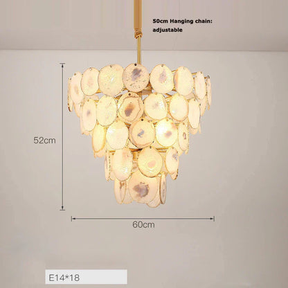 DecorBites™ Agate Designer LED Chandelier for Foyer & Dining Room