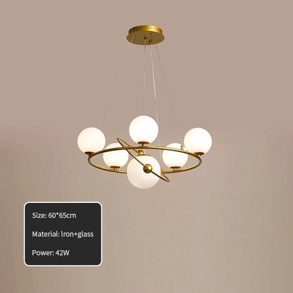 DecorBites™ Gold LED Chandelier Rings for Living Kitchen Bedroom Dining Room