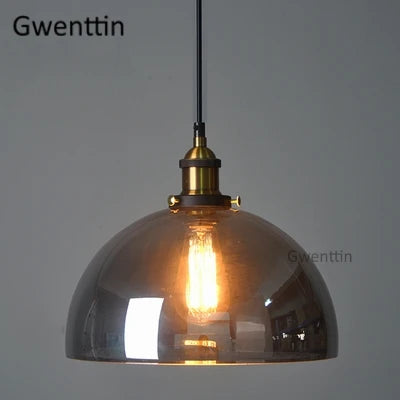 DecorBites™ Industrial Glass Pendant Light for Modern Home Decor