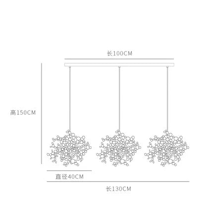 Lámpara colgante industrial DecorBites™ G9 Leaf - Lámparas colgantes de metal