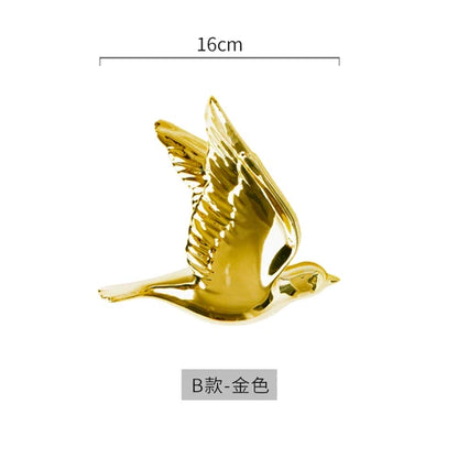 DecorBites™ Golden Bird Wall Hanging Modern Decor Pigeon Accessory