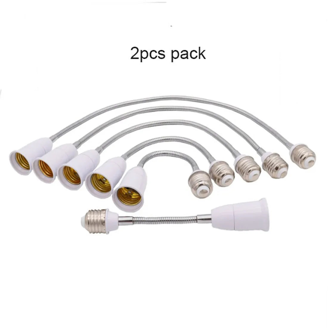 DecorBites™ Gooseneck E27 to E27 Base Extension Adaptor for Lamp Bulb Holder