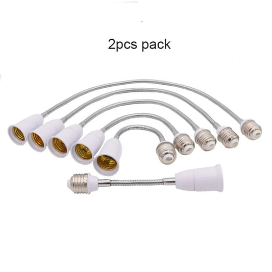 DecorBites™ Gooseneck E27 to E27 Base Extension Adaptor for Lamp Bulb Holder