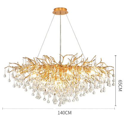 DecorBites™ Crystal LED Ceiling Chandelier for Modern Luxury Decor