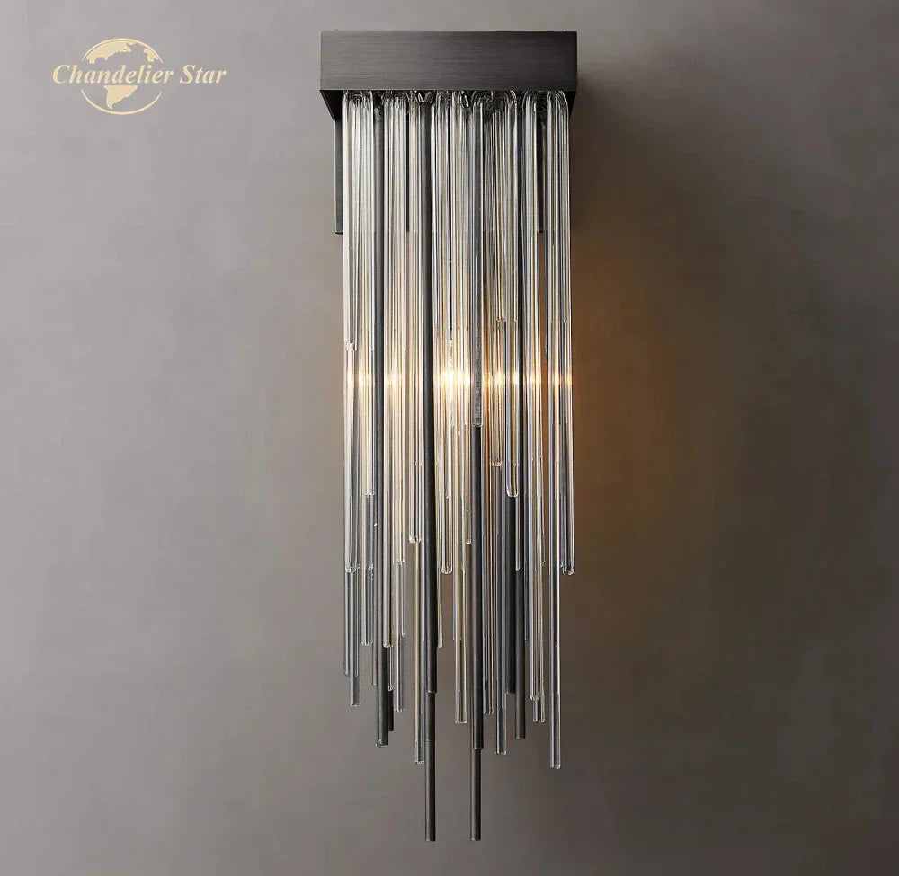 DecorBites™ Glass Rod LED Wall Lamps - Modern Cascada Sconce for Home Decor