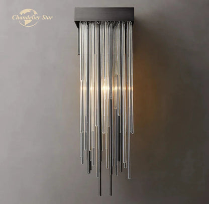 DecorBites™ Glass Rod LED Wall Lamps - Modern Cascada Sconce for Home Decor