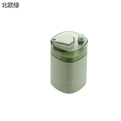 حامل موزع أعواد الأسنان الأوتوماتيكي من ديكوربايتس™ | حاوية من قش القمح قابلة للدفع