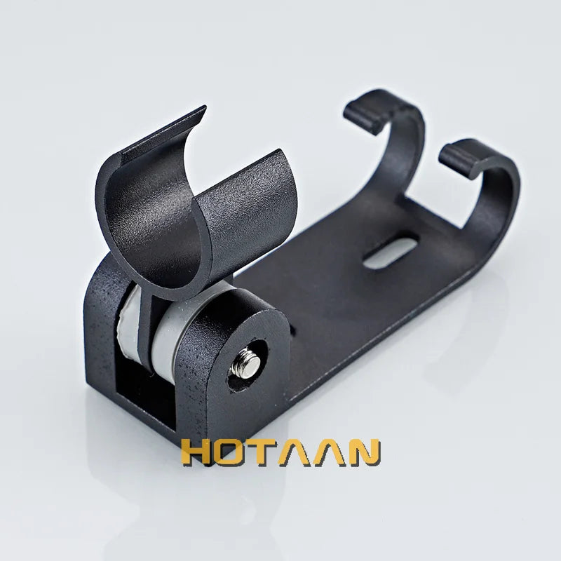 DecorBites™ Black Aluminum Hand Shower Holder Wall Mount Bracket
