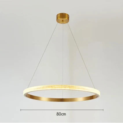 Decorbites™ Lámpara de Araña Círculo Dorado Creativa Iluminación LED Moderna para Interiores