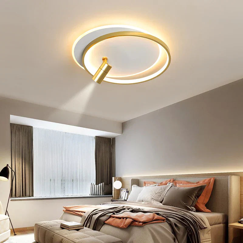 DecorBites™ Dimmable LED Ceiling Lights with Remote Control, Modern Gold/Black Spotlights