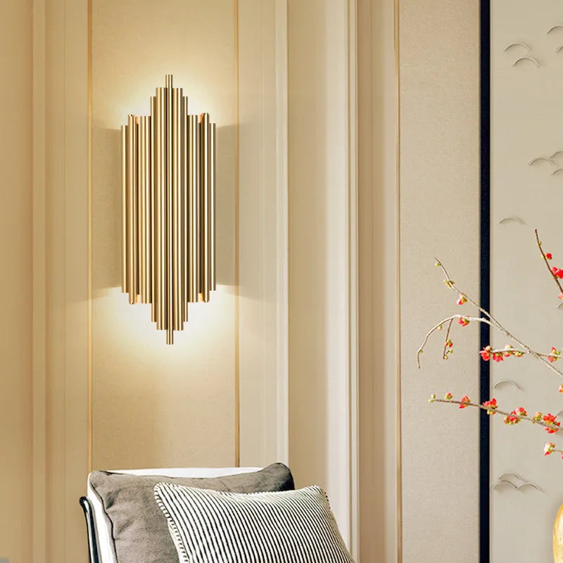 DecorBites™ Gold LED Wall Lamp for Living Bedroom Kitchen Indoor Decor