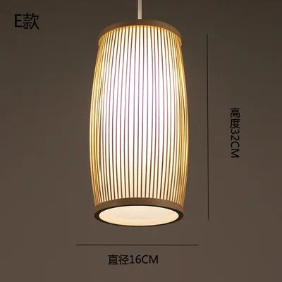 DecorBites™ Japanese Bamboo Chandelier Lights for Bedroom Living Room Tea Room Zen Lamps