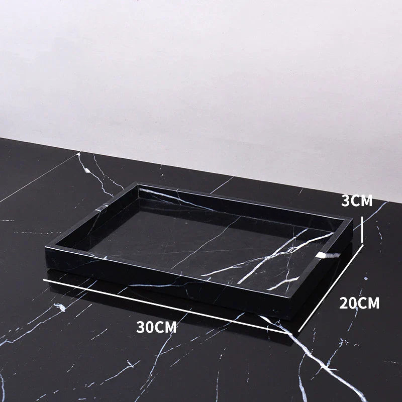 طقم حمام DecorBites™ من رخام ماركينا الأسود cue.opti