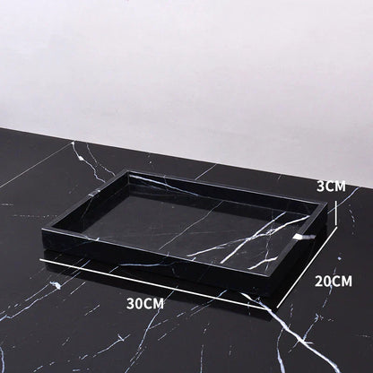 طقم حمام DecorBites™ من رخام ماركينا الأسود cue.opti