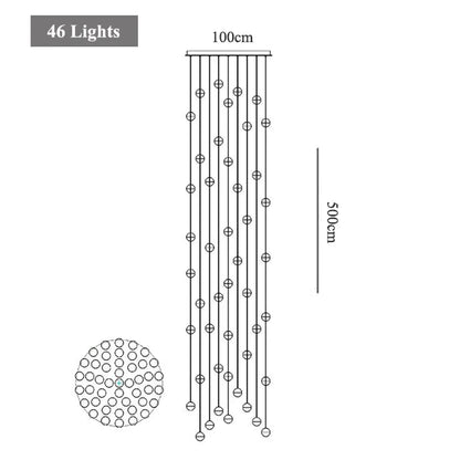 DecorBites™ Crystal LED Chandelier: Modern Luxury Pendant Lights for Staircase, Bedroom, and Living Room