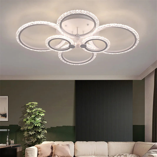 DecorBites™ Acrylic Ceiling Lights Modern Chandelier LED Lamps Dining Living Room Bedroom Decor