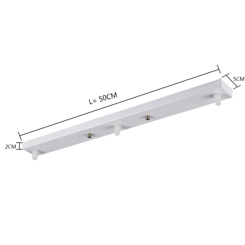 DecorBites™ Ceiling Chandelier Plate 3-Hole Black/White Iron Lamp Base Pendant Lighting Kit