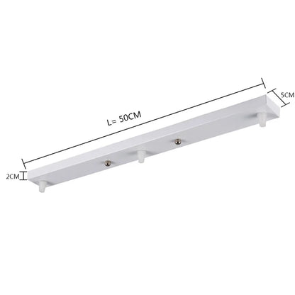 DecorBites™ Ceiling Chandelier Plate 3-Hole Black/White Iron Lamp Base Pendant Lighting Kit