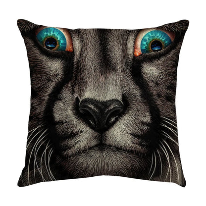 DecorBites™ Cute Cat Sofa Cotton Linen Cushion Cover Pillowcase Home Decor Pillow