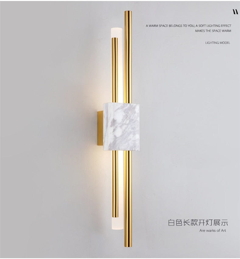 Moderne Marmor LED Wandlampe für Wohnzimmer, Schlafzimmer und Badezimmer