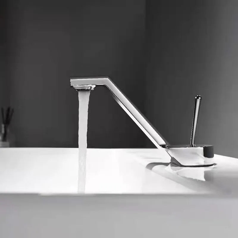 DecorBites™ Black Basin Faucet: Modern Single Handle Waterfall Mixer Tap for Bathroom