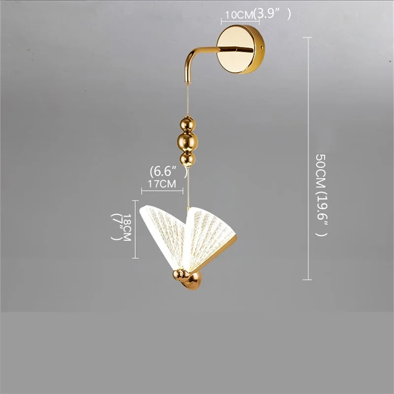 DecorBites™ Butterfly Wall Lights: Nordic LED Sconces Modern Lamps Fixtures for Home Decor