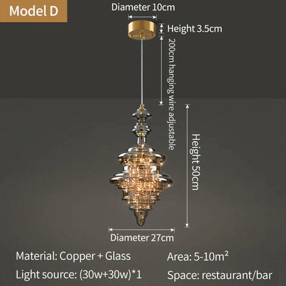 DecorBites™ Crystal Chandelier: Nordic Luxury Pendant Lighting for Dining Room, Bedroom, and Bar