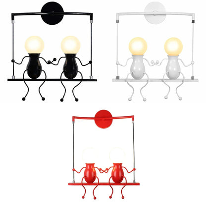 Aplique de pared LED creativo DecorBites™ para interiores, estilo moderno, de hierro, casquillo E27