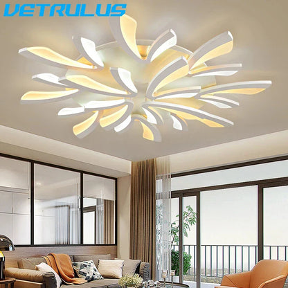DecorBites™ Branch Design LED Chandelier: Modern Nordic Acrylic Ceiling Light for Stylish Living Room Décor