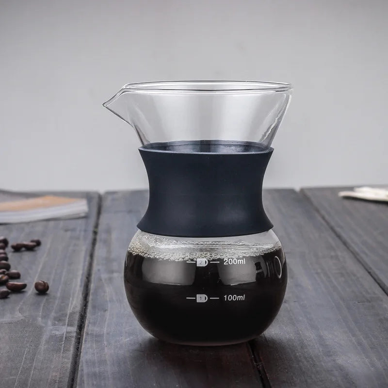 Decorbites™ Cafetera de Vidrio con Filtro de Acero Inoxidable - Utensilios para Café Duraderos