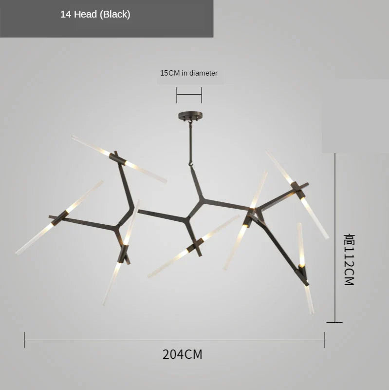 Decorbites™ Lámpara de Araña LED Oro: Accesorio de Iluminación Nórdico Moderno para Decoración Interior.